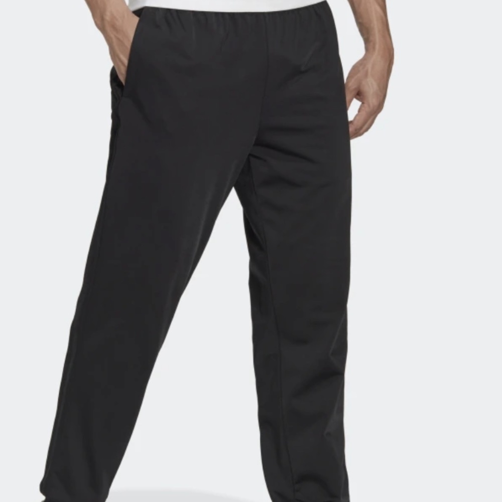 ESSENTIALS WARM-UP TAPERED 3-STRIPES TRACK PANTS
